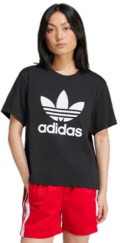 Adidas T-Shirt, Schwarz, Damen, Boxy