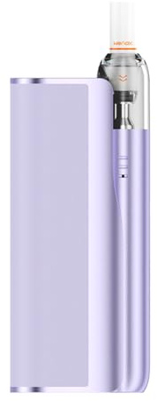 Geek'vape Wenax M Starter Kit Power Bank 2500mAh Wenax M1 Mini Pod Kit 16W 400mAh Batterie 2 ml Wenax M1 Pod Cartouche 0,8/1,2ohm MTL Charge Magnétique Vape (Violet pastel) - No Nicotine