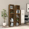 Cozynest 2X CD Regal Ständer Standregal Wandregal Medienregal Dekoregal Aufbewahrung Büroregal für 160 CDs Weiß 21x16x93,5cm (Räuchereiche)