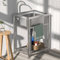 Küchenspüle Edelstahl Workstation Küchenspüle Edelstahl Universalspülen - Freistehendes Küchenspülen-Schrankset mit Wasserhahn und 1 Fach für Waschküche, Küchenzeile, Garag