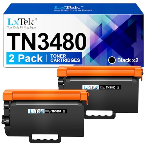 LxTek TN 3480 TN3480 Kompatibel für Brother TN-3480 Schwarz Toner für Brother HL-L5100DN Toner HL-L5000DN MFC-L5750DW DCP-L5500DN (Schwarz, 2er-Pack)