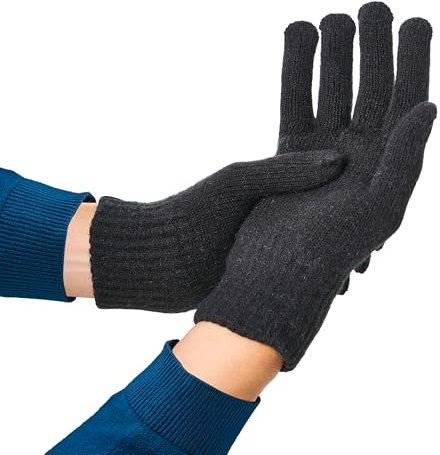 Avantic Premium Alpaka Vollfinger Handschuh Liner Touchscreen Thermo Innenhandschuhe für Ski Wintersport Unisex (Größen S-XL)