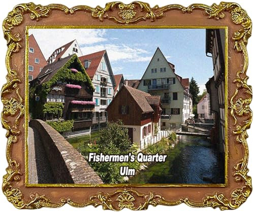 Fishermen's Quarter ULM Germany Tourist Souvenir Kühlschrankmagnete Kühlschrankdekoration Magnet