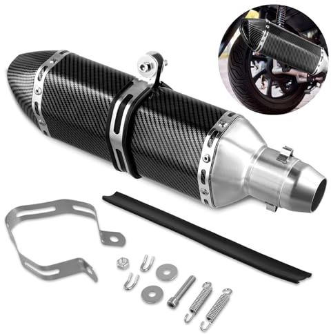 Universal Motorcycle exhaust pipe, 38mm 51mm Motorcycle Muffler Exhaust Exhaust Pipe 1.5 2, Removable Motorcycle Accessories, for Dirt Bike Street Bike Scooter ATV