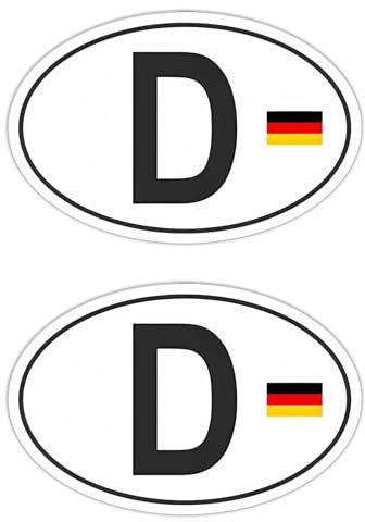 2 Stück Deutschland Aufkleber Auto,D Schild Auto Magnetisch,D Aufkleber Auto,Deutschland Sticker,Super Adsorptionskraft,und Zu Demontieren,für Alle Arten Von Autos Geeignet