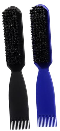 minkissy 2stücke Haar und Bartbürste aus Nylon Ergonomischer Kamm für Styling Entwirren und Reinigung Set im Vintage-stil für Männer zur Bartpflege und Reisegeeignetheit