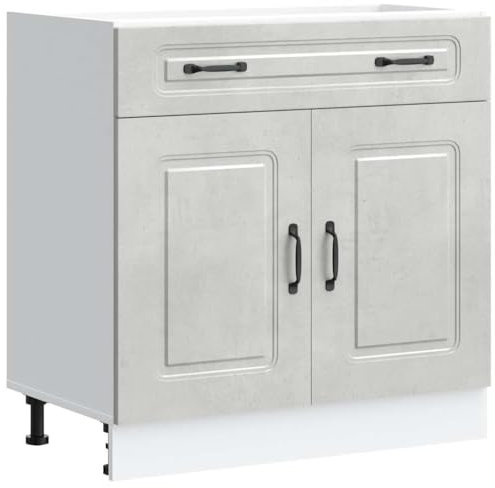 vidaXL Base da Cucina Kalmar Grigio Cemento in Legno Multistrato