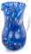 MurArt Jarra de cristal de Murano 500 ml Colección Ondas Altura 20 cm Decorado con Murrine Hecho a mano Made in Italy
