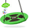 GO!elements Columpio Circular | Columpio Jardín Redon | Columpio Nido Ajustable en Altura para niños y Adultos con Capacidad de Carga de hasta 150 kg. Tamaño: ø 100 cm, Color: Verde