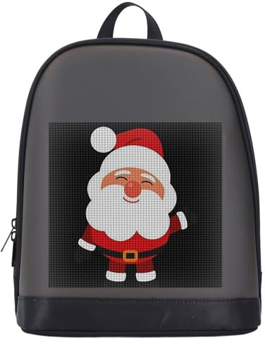 Bewinner LED-Rucksack, LED-Tasche, LED-Rucksack mit Programmierbarem Bildschirm, Cooler DIY-Pixel-Art-Animations-Moderucksack, Anpassbarer LED-Bildschirm für Motorräder, DIY-Moderucksack