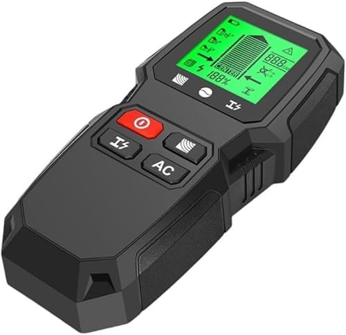 Stud Finder with LCD Display,5 in 1 Stud Detector Detector Beam Finders Wall Detector Sensor Center Finding For Wood AC Wire Metal Studs Detection (Black)