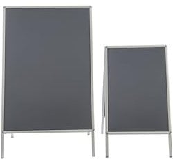 FLYERALARM A1 Kundenstopper | Outdoor Plakatständer DIN A1 (Wetterfest) | Doppelseitige Werbung für Außenbereich | Robustes Aluminium mit stabilem Stand