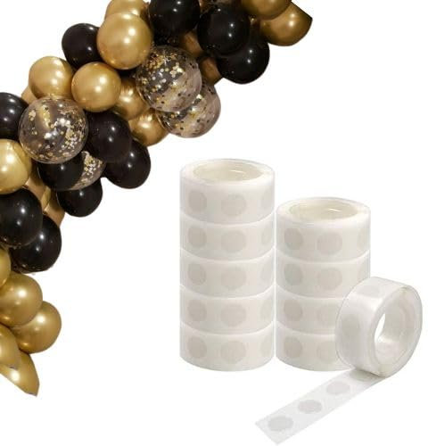 500 PCS Balloon Glue Dots, Double sided removable adhesive, Extra Strong sticky Dots for Birthday Party Wedding Christmas Decorations and DIY Scrapbooking Craft. (5)