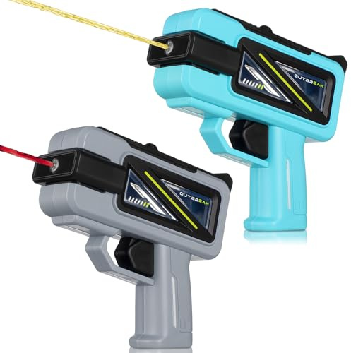 Vertintong 2 Pcs Alcohol Shot Gun Gift, 4 oz Beverage Shooter Shot Glass Adult Beverage Shooter Beer Gun for White Elephant Bachelor Party, Long Range Stream for Party(Gray, Blue)