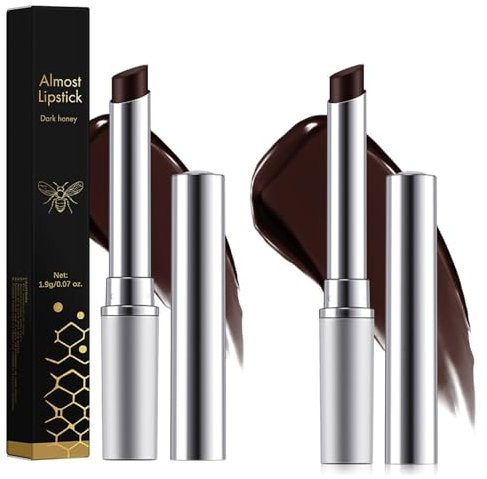 2Pieces Black Honey Lipstick, Black Hydrating Tinted Lip Balm For Dry Lips, Schwarzer Honig Lippenstift SchwarzerHonig Lippenbalsam Fast Lippenstift In Schwarzem Honig Nährende