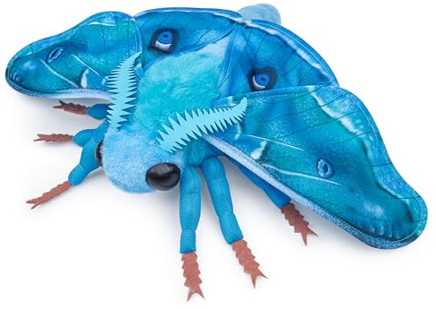 lilizzhoumax Schwärmer Stofftier Plüschtier realistisches Hawkmoth Plüsch schönes Tier niedliche und weiche Kreative und interessante Geschenke für Kinder Jungen und Mädchen Spielzeug 10.6” Blau