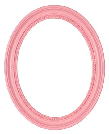 Funerom Oval Badezimmerspiegel Schlafzimmer Spiegel Wandspiegel (PInk, 50.8 x 40.6 cm)
