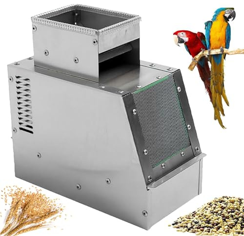 SNBGRYE VogelfutterschalengebläSe, Vogelfutterreiniger, Mit Einstellbarer LüFtergeschwindigkeit, Schalenabscheider, 30~40kg/H, FüR Hirse, Getreide, Melonenkerne