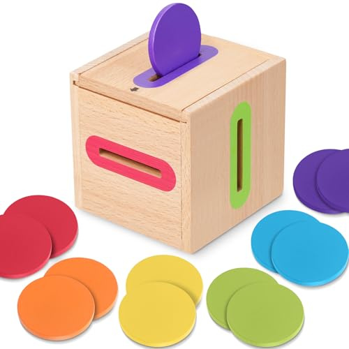Lubolee Montessori Spielzeug ab 1 2 3 Jahre, Holz Montessori Spielzeug 1 2 Jahre Holz Sortier & Stapelspielzeug Steckspiel ab 1+ Jahr Geschenk für Kleinkinder Lernspielzeug Reisespiele Kinder