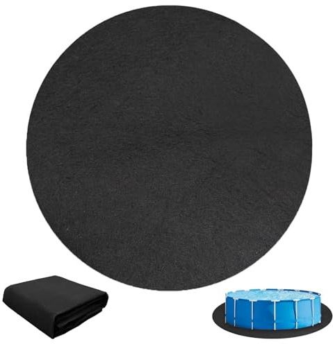 BUERPINKING Suelo Piscinas Desmontables, Redonda Protector Suelo Piscina, Tapiz Suelo Piscina Resistente a Los Pinchazos