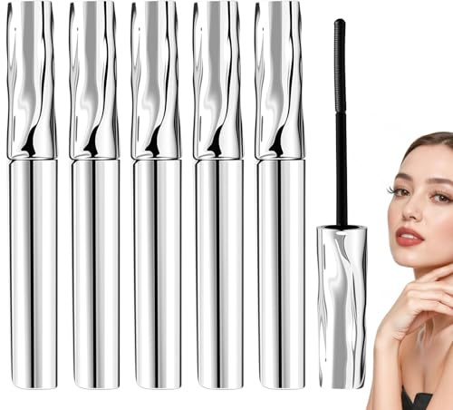 Daozhogo 5 Stück Mascara mit Metallbürste, Wimperntusche mit Metallbürste, 3D Iron Eye Mascara