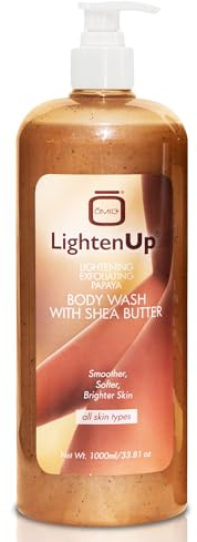 Omic LightenUp PLUS Exfoliating Papaya Body Wash with Shea Butter - 1000ml / 33.81 Oz
