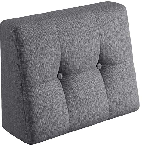 sunnypillow Palettenkissen Palettenauflage Palettenpolster Palettensofa Sitzkissen Rückenlehne gesteppt Seitenkissen 60x40x20/10cm Silver