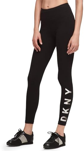 DKNY Damen Sport Women's High Waist Full Lenght W/City Scape Logo Leggings