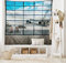 ABAKUHAUS China Wandteppich und Tagesdecke, Shangai Flughafen Flugzeug aus Weiches Mikrofaser Stoff Waschbar ohne Verblassen Digitaldruck, 230 x 140 cm, Weiß und Himmelblau
