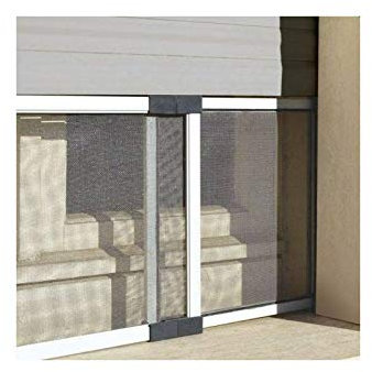 ZANZARIERA ESTENSIBILE A PANNELLO ALLUMINIO AVORIO RAL1013 MIS 70x100 reversibil