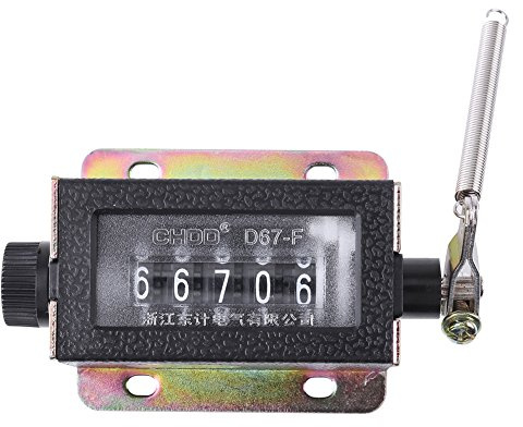Mechanischer Zähler, D67-F 5-stelliger mechanischer rückstellbarer manueller Handzug-Strichzähler Handzug-Zähler Anwendung in Textilien, Maschinen, Wickelhügel, Druck
