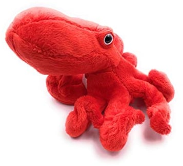 Onwomania Plüschtier Kuscheltier Stoff Tier Oktopus Krake rot Tintenfisch 20 cm