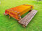 ABAKUHAUS Afrika Outdoor-Tischdecke, Motiv, dekorative waschbare Picknick-Tischdecke, 145 x 265 cm, Orange