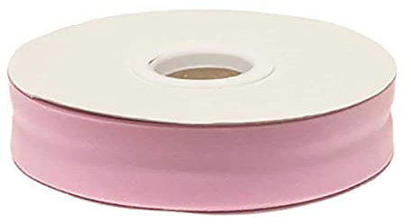 20m Schrägband Polycotton unifarben 20mm breit gefalzt Einfassband Farbwahl, Farbe:dry rose