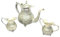 Rajasthan Gems 3-teiliges Tee-Set, handgefertigt, antikes Silber, Teekanne, Milchtopf, Zuckerdose – 1