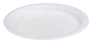 MAQA 50 pz Piatto piano in polpa di cellulosa, piatti piani D 23 cm, Piatti biodegradabili compostabili 100%, Piatti piani monouso bio