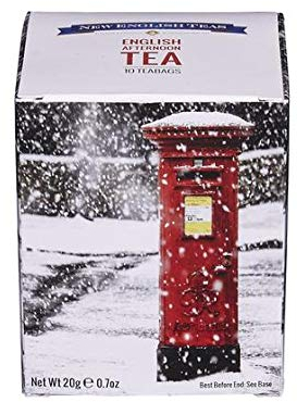 New English Teas Post Box Snow Scene Tea Carton with 10 Afternoon Teabags, 0.02 kg