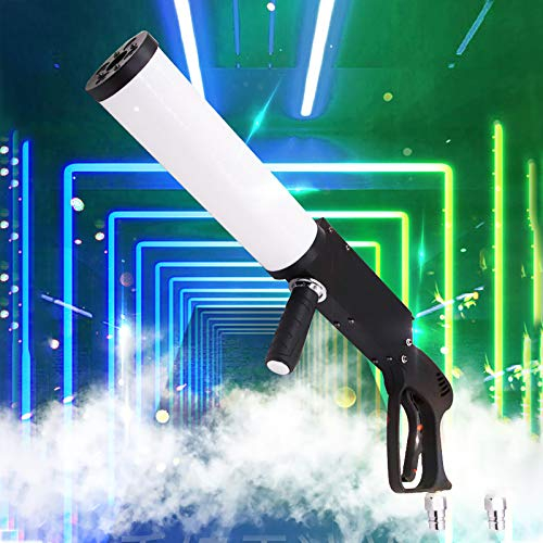 BrightFootBook LED Machine à FuméE avec Effet Glace,Pistolet à AtmosphèRe Portable CO2 Stage,Machine à FuméE Lourde,Pistolet à AtmosphèRe Bar pour Mariages,SoiréEs,éVéNements
