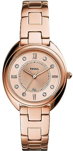Fossil Gabby Orologio da donna, movimento al quarzo, cassa in acciaio inossidabile oro rosa 34 mm con bracciale in acciaio inossidabile, ES5070