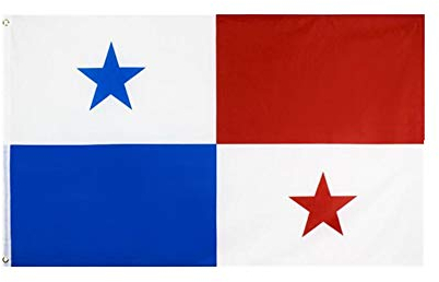 Stormflag Panama Flagge (90cmx150cm) Polyester Pongee 90g mit Ösen mit Doppelnadel genäht.