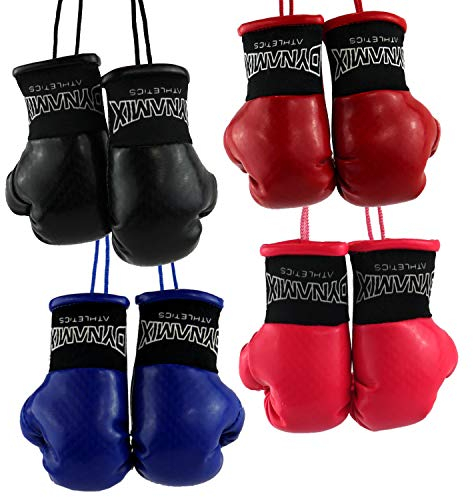 Dynamix Athletics Autospiegel Mini Boxhandschuhe Carbonix - Boxhandschuhe fürs Auto Spiegelanhänger Spiegel Aufhänger PKW Innenspiegel (Schwarz)
