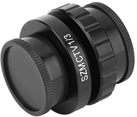C-Mount-Objektivadapter, Mikroskop-Videokamera-Adapter, SZMCTV 1/3 Adapter C-Mount-Objektivadapter für Trinokular-Stereomikroskop-Videokamera