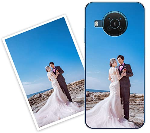 Sunrive Personalisierte Hülle kompatibel mit Nokia X20 5G Silikon,Transparent Handyhülle Benutzerdefiniert Weicher Etui mit Eigenem Foto Bild Text Individuelle