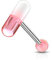 Paula & Fritz® Zungenpiercing Chirurgenstahl Acryl Zweifarbige Pille 16mm Stablänge 1,6mm Stabdicke Pink Weiß Tonque Barbell Edelstahl Gerade Hantel