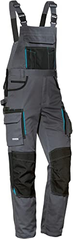 Uvex Tune-up Männer-Cargohose - Latz-Bundhose für die Arbeit - Grau - 46