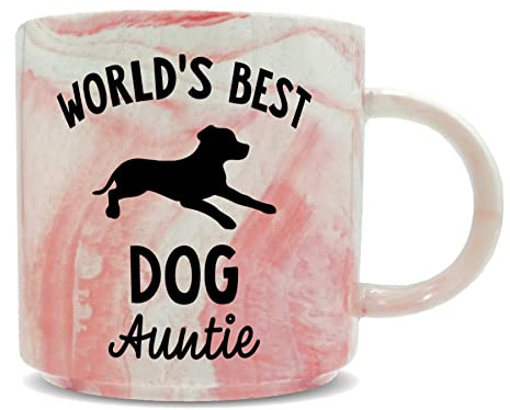 Hippowarehouse World's Best Dog Auntie Printed Mug Various Colour Options Ceramic Cup Kitchenware 11oz