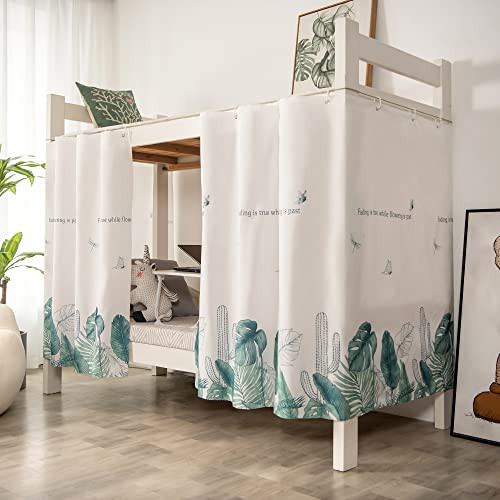 YGHYYF Etagenbett-Vorhänge mit Kunststoffhaken, Sichtschutz, Vorhänge, Baldachin, 2 Paneele, grünes Gras