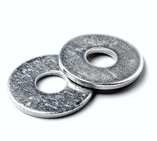 DOJA Barcelona | Breite Unterlegscheiben | M18 | Stahl verzinkt | U-Scheiben | Packung 10 | Beilagscheiben Für Schrauben oder Türscharniere | Anwendungen: Bau, Maschinen, Sanitär, Heimwerken, DIY
