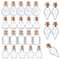 25Pcs Mini Glass Bottles with Cork Lids, 5 Classic Shapes Tiny Glass Jars, Wishing Bottles, Small DIY Decorative Craft Vials for DIY Crafts Party Weddings Decoration Storage Accessories
