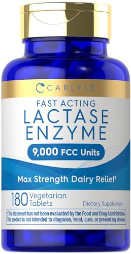 Carlyle Lactase Enzyme Tablets 9000 FCC | 180 Pills